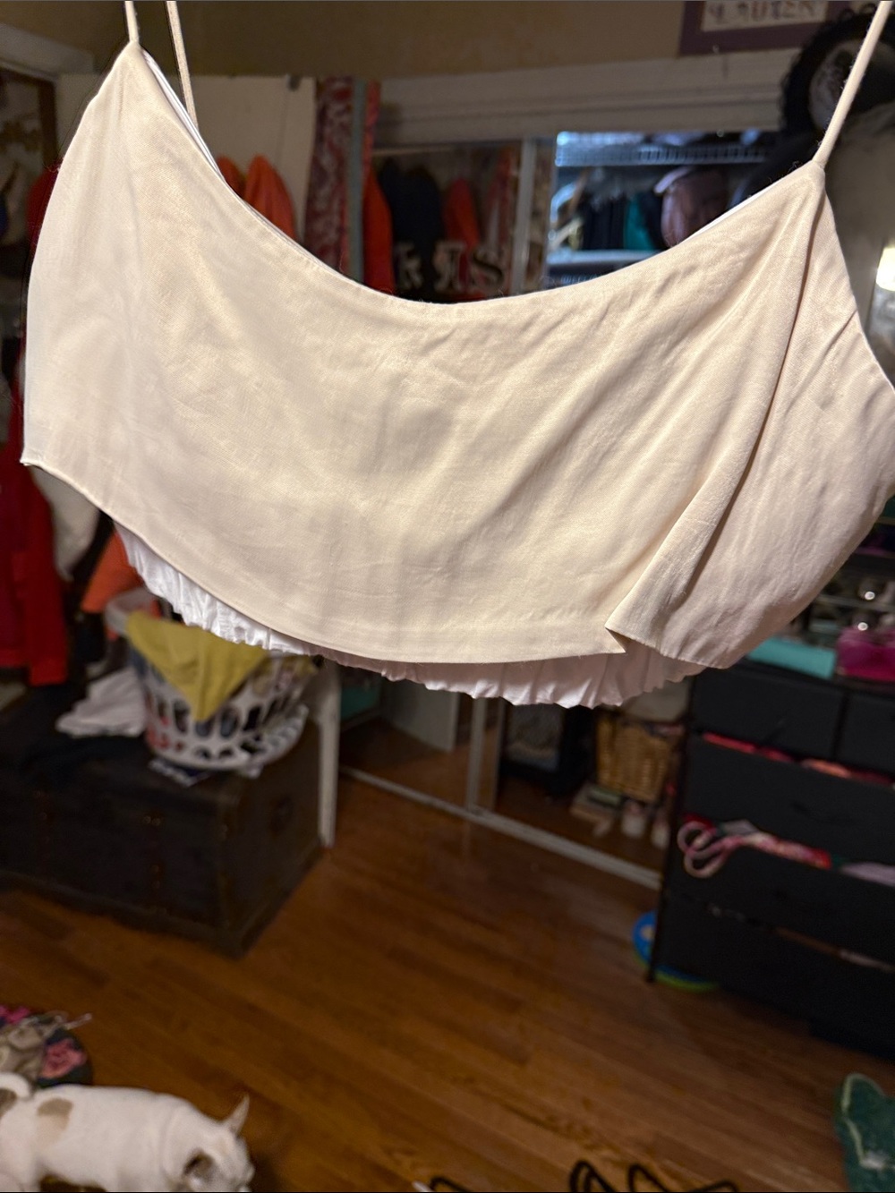 Light Pink Spaghetti Strap Crop Top